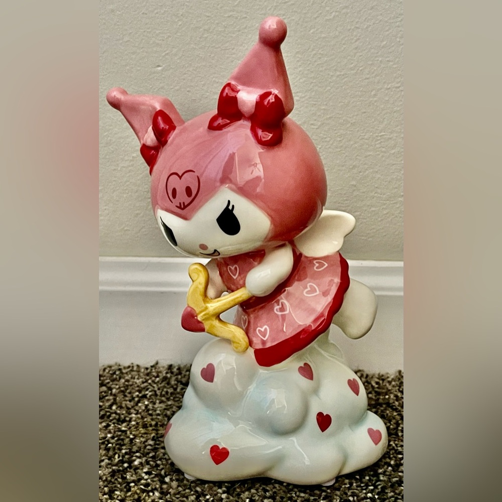 Blue Sky Accents/ Hello Kitty Kuromi Cupid Figurine/Pink & White Ceramic - Picture 2 of 11